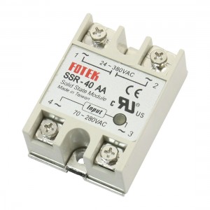 SSR-40 AA AC 70-280V to AC 24-380V Single Phase Solid State Relay