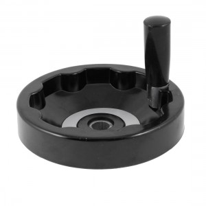 Folding Revolving Handle 16mm x 150mm Hand Wheel Black for Lathe Grinders