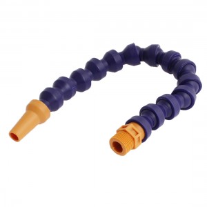 Purple Orange Flexible 8mm Outlet 3/8"PT Threaded Connector Oil Coolant Tube