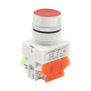 AC 660V 10A 4 Terminals Momentary Red Push Button Switch 1NO 1NC
