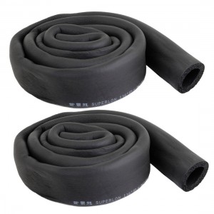2 Pcs 32mm x 9mm Foam Insulated Pipe Cover Black for Air Conditioner