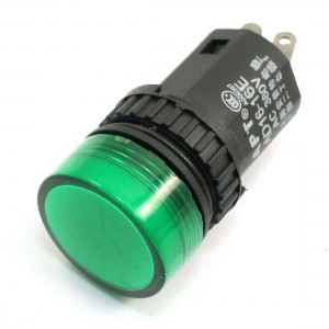 AC380V 2 Pins Green Round Indicator Light Accident Signal Lamp