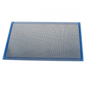 30cm x 18cm Single Side Universal Prototype PCB Circuit Board Blue Silver Tone