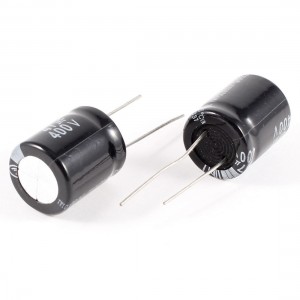 2 Pcs 47uF 400V 105C Radial Electrolytic Capacitors Black 22x18mm