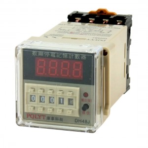 4-Digits Display DPDT 1-999900 Count Up Digital Counter Relay AC380V w Base