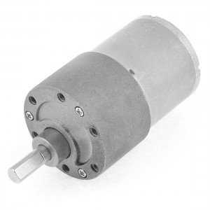 12V 80RPM Output Speed Cylinder Shape DC Gearbox Geared Motor