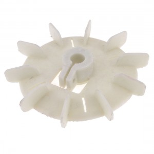 Replacement Beige Plastic Inner Dia 14mm Ten Impeller Motor Fan Blade