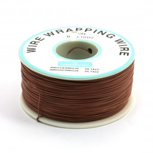 P/N B-30-1000 Insulated PVC Coated 30AWG Wire Wrapping Wires Reel 656Ft Brown