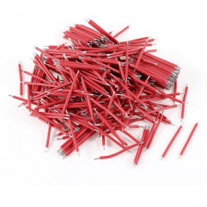 500 Pcs Red PVC Tin Plated Copper 0.6x30mm 22AWG Wire Brushless Motor Cable