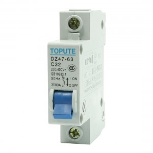 Single Pole 32A Miniature Circuit Breaker 230/400V DZ47-63