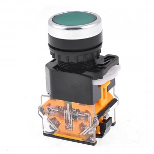 Green Round Head Sign Ignition Momentary Push Button Switch DPST