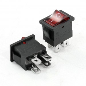 2 Pcs 2 Position Red Indicator 4 Pin DPST Rocker Switch 6A 250VAC 10A 125VAC
