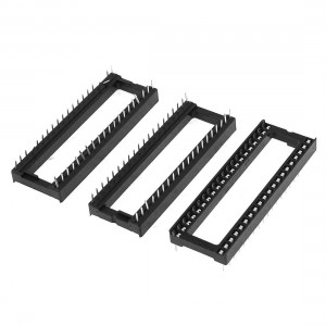 3 Pcs 40 Pins 2.54mm Pitch DIP IC Sockets Solder Type Adaptors