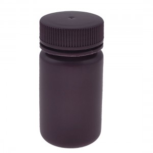 125ml Brown Plastic Cylinder Shaped Chemical Reagent Bottle