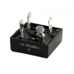 1000V 35A Single Phase Diode Bridge Rectifier KBPC35-10 Black for PCB