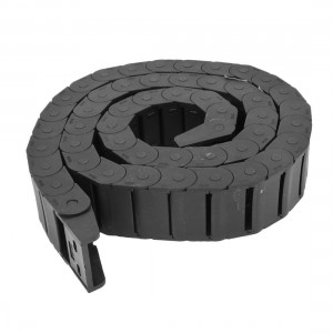 1M Black Plastic Open on Single Sides Towline Cable Carrier Drag Chain