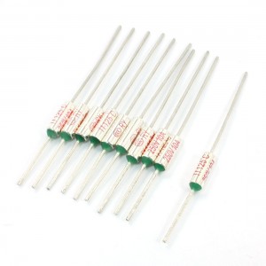 10Pcs Circuit Protection Aluminum Thermal Fuse 125C Degree 250V 10A