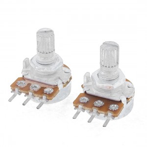 2 Pcs 50K Ohm B50K 3 Terminals Single Linear Taper Rotary Potentiometer