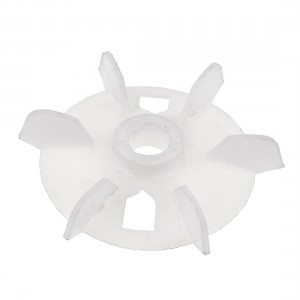 Y80 Replacement White Plastic Inner Dia 1.9cm Six Impeller Motor Fan Blade