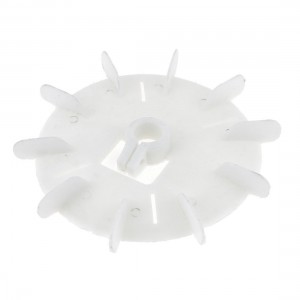 Replacement White Plastic Inner Dia 2cm 10 Impeller Motor Fan Blade