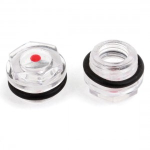 2 Pcs 16mm Thread Dia Plastic Oil Level Sight Glass for Air Compressor