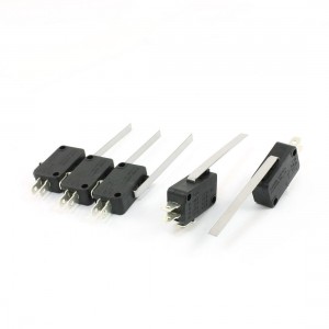 15A 250V/125VAC Long Hinge Lever SPDT Momentary Micro Switches 5 Pieces