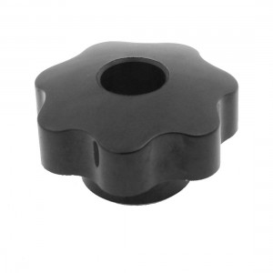 48mm Dia Black Plastic Star Head Metal Clamping Knob