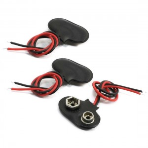 Guitar Pickup Power 12cm Cable 9V Batteries Clip Connector Holder 3Pcs