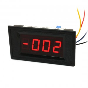 DC500V Red 3 1/2 LED Panel Digital Voltage Meter 4 Wires
