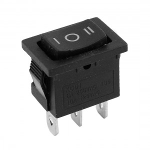 3-Pins 3 Position ON/OFF/ON SPDT Boat Rocker Switch 6A 250VAC 10A 125VAC