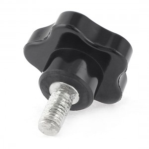 Five Pointed Star Head 1/8"PT Thread Dia Plastic Clamping Knob Grip