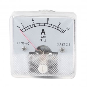 AC 0-10A Sqaure Class2.5 Fine Tuning Dial Panel Meter Amperemeter