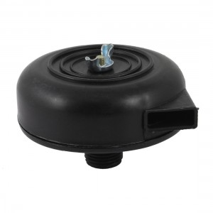 Compressor 0.8" Dia Male Thread Air Intake Silencer Filter Black