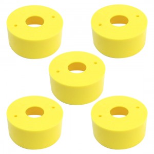 5pcs 22mm Cutout 67x30mm Yellow Round Protective Case for Push Switch Button