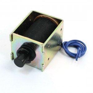 1.0-2.5Kg Force Open Frame Pull Type Metal Solenoid Electromagnet 24VDC
