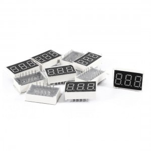 10 Pcs 23mm x 14mm Common Cathode 3 Bit 0.39" Red LED Display Digital Tube