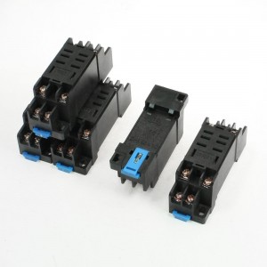 5 Pcs 35mm DIN Rail Mount DTF08A 8Pin Relay Holder Socket Base for LY2-J