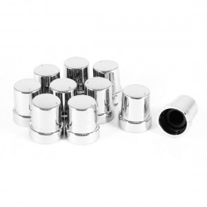 10pcs Potentiometer Rotary Knobs Caps 6mm Dia. Hole Silver Tone