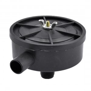 Black Plastic 19.5mm Threaded Exhaust Filter Muffler for Air Compressor