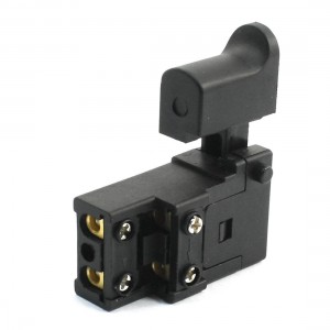 Black Plastic Normally Open Electric Tool DPDT Momentary Trigger Switch