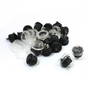 SPST Waterproof 2Pin Solder Snap in Rocker Switch 6A/4A 250VAC 10A 125VAC 20 Pcs