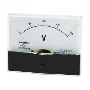 Class 1.5 DC0-200V Rectangle Plastic Case Voltage Test Meter Voltmeter