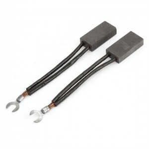 2 Pcs 25/64" x 25/32" x 1 9/16" Electric Motor Carbon Brushes Power Tool