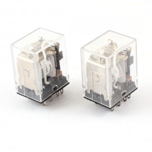 2 Pcs HH52P MY2 DC 24V Coil Power Relay 8 terminals DPDT 2NO 2NC