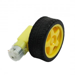 Dual Shaft Geared Motor 50RPM DC 3V + Tire Wheel for Smart Car Robot