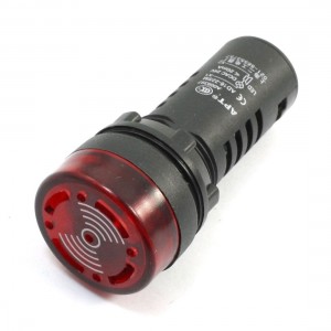 Plastic Red LED Accident Indicator Signal Light 22mm AC/DC 24V 65x29mm