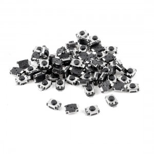 50Pcs DIP Through Hole Mount Momentary Tactile Tact Switch Microswitch 4x3x1.8mm