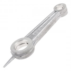 Silver Tone Aluminum Alloy Air Compressor Connecting Rod 12mm x 20mm x 74mm