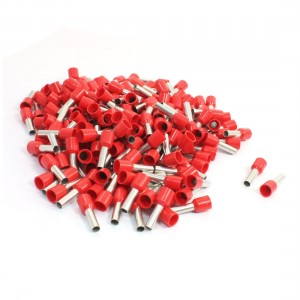 200 Pcs Red Plastic Cover Pipe Pre Insulated Terminals for 10AWG Wire