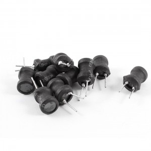 10UH 9mm x 12mm UL-polyolefin Metal Electronic Circuit Inductors 10 Pcs